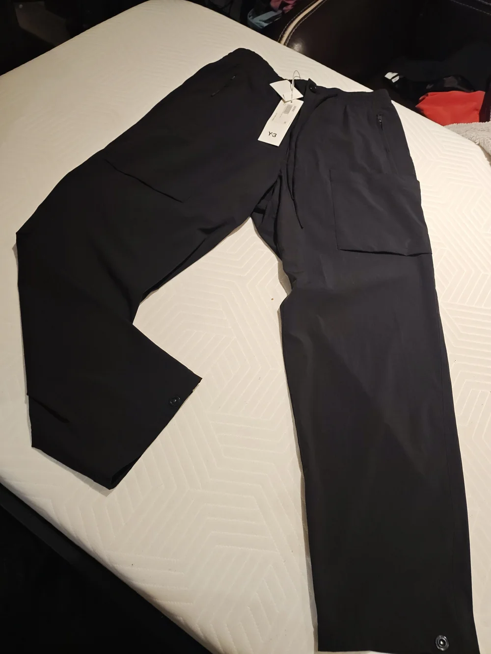 Y-3 Men's Black Elastic Waist Jogger Pants XS